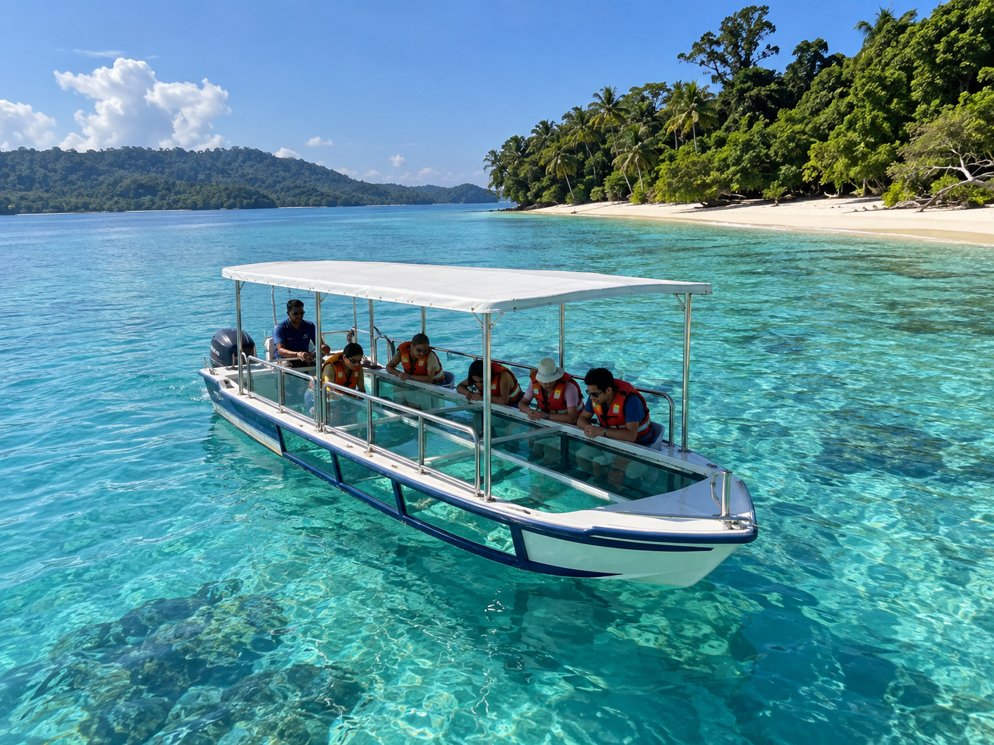 Glass Bottom Boat in Andaman